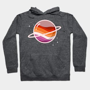 glass pride planets - lesbian Hoodie